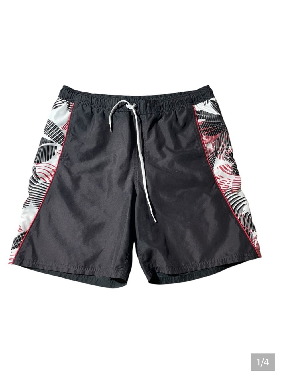 X5- Large Nike Black and Red Patterned Men's Swim Shorts